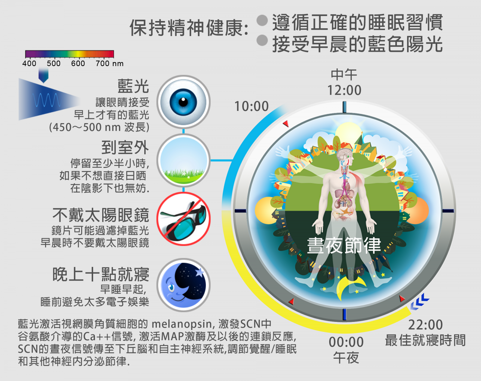 維持良好生活習慣、藍光很重要